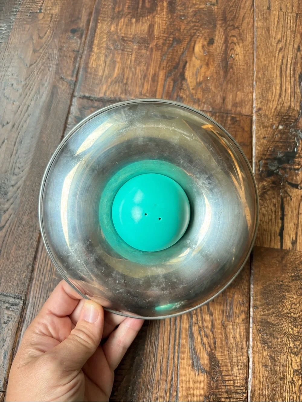Lovevery stainless steel tip and turn toy from the explorer play kit